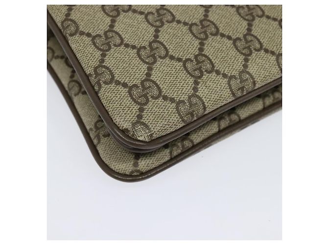Borsa a Spalla Gucci GG Supreme Web Sherry Line PVC Beige 41 02 090 Auth ki5836 D'oro - vista 15