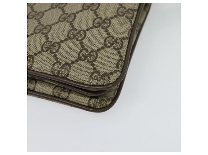 Borsa a Spalla Gucci GG Supreme Web Sherry Line PVC Beige 41 02 090 Auth ki5836 D'oro - vista 16