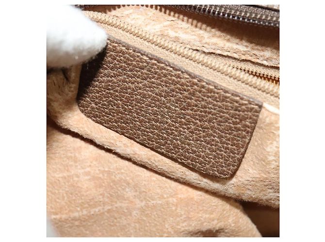 Borsa a Spalla Gucci GG Supreme Web Sherry Line PVC Beige 41 02 090 Auth ki5836 D'oro - vista 18
