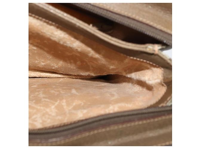 Borsa a Spalla Gucci GG Supreme Web Sherry Line PVC Beige 41 02 090 Auth ki5836 D'oro - vista 19