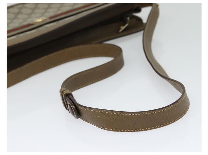 Borsa a Spalla Gucci GG Supreme Web Sherry Line PVC Beige 41 02 090 Auth ki5836 D'oro - vista 7