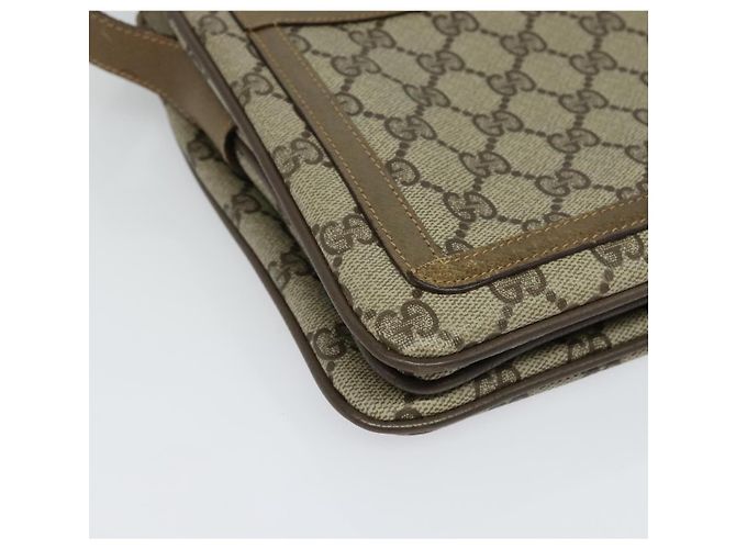 Borsa a Spalla Gucci GG Supreme Web Sherry Line PVC Beige 41 02 090 Auth ki5836 D'oro - vista 9