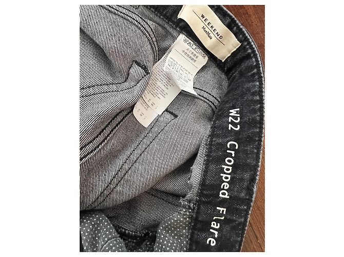 Vaqueros Cropped Flare Weekend Max Mara Grises - vista 5