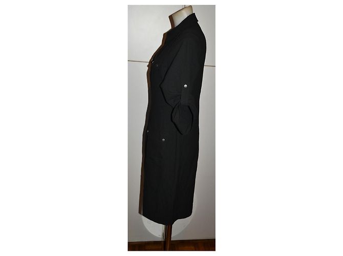 Vestido midi de algodón negro Michael Kors - vista 2