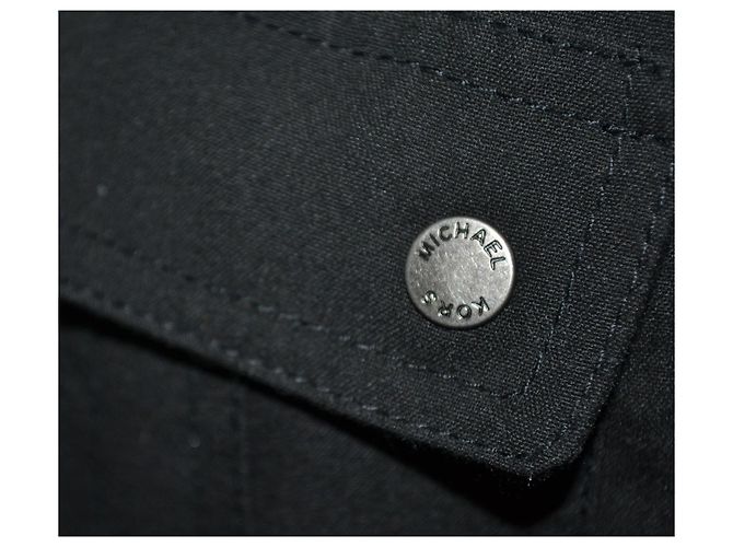 Vestido midi de algodón negro Michael Kors - vista 3