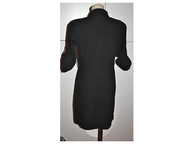 Vestido midi de algodón negro Michael Kors - vista 4