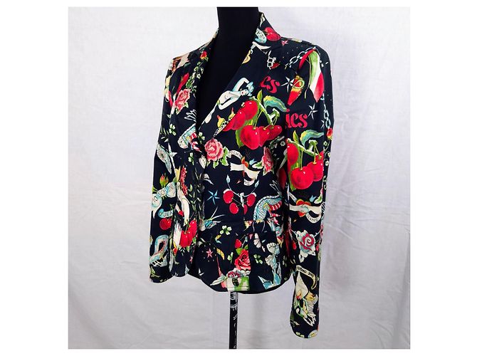 Moschino 2000s Printed Jacket Black Multiple colors - view 3