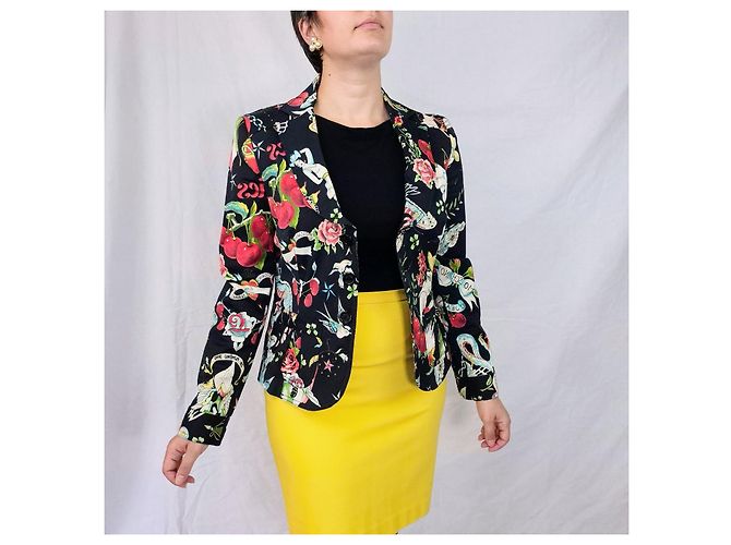 Moschino 2000s Printed Jacket Black Multiple colors - view 5