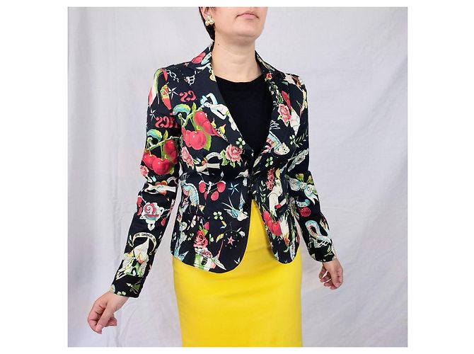 Moschino 2000s Printed Jacket Black Multiple colors - view 6