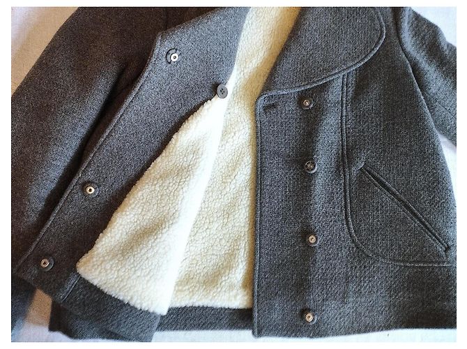 Ba&sh Abrigo Peacoat Corto de Lana TXS/S Gris - vista 12
