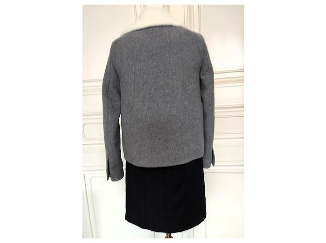 Ba&sh Abrigo Peacoat Corto de Lana TXS/S Gris - vista 16