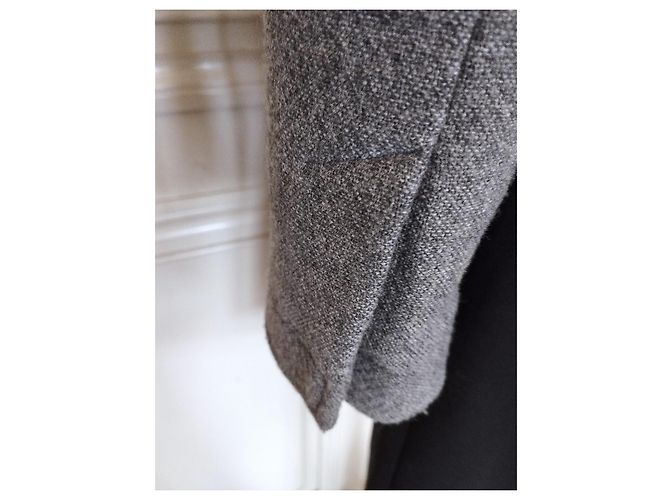 Ba&sh Abrigo Peacoat Corto de Lana TXS/S Gris - vista 19