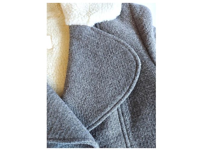 Ba&sh Abrigo Peacoat Corto de Lana TXS/S Gris - vista 3
