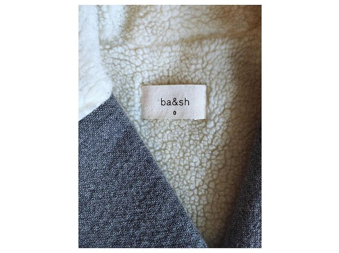 Ba&sh Abrigo Peacoat Corto de Lana TXS/S Gris - vista 5