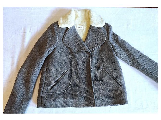 Ba&sh Abrigo Peacoat Corto de Lana TXS/S Gris - vista 6