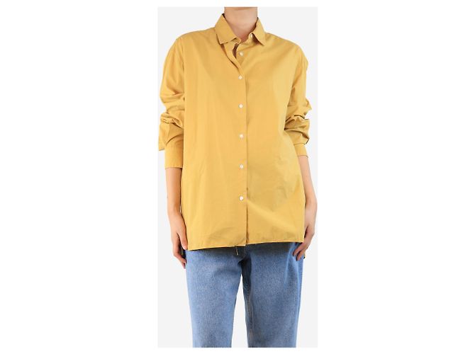 Nili Lotan Camisa de algodón amarilla - tamaño M Amarillo - vista 2
