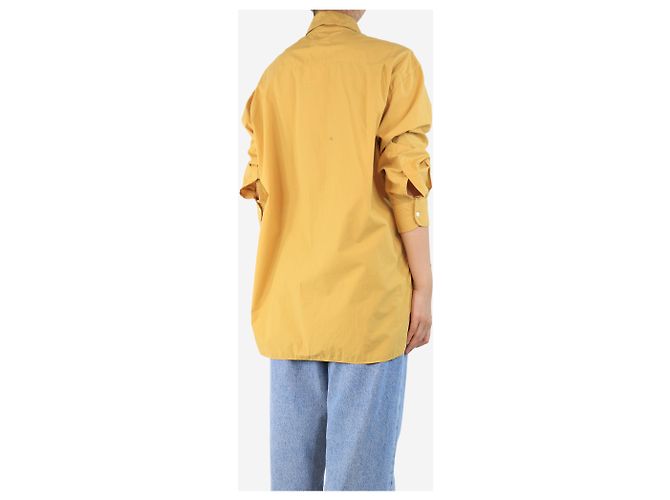 Nili Lotan Camisa de algodón amarilla - tamaño M Amarillo - vista 3