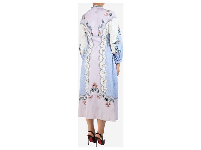 Vilshenko Buntes Blumen-Maxikleid - Größe UK 8 Mehrfarben - Ansicht 2