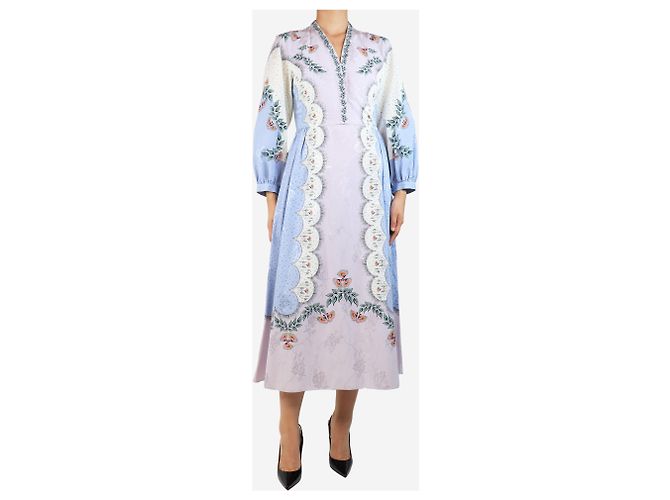 Vilshenko Buntes Blumen-Maxikleid - Größe UK 8 Mehrfarben - Ansicht 3