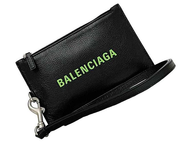 Tarjetero de cuero negro Balenciaga - vista 2