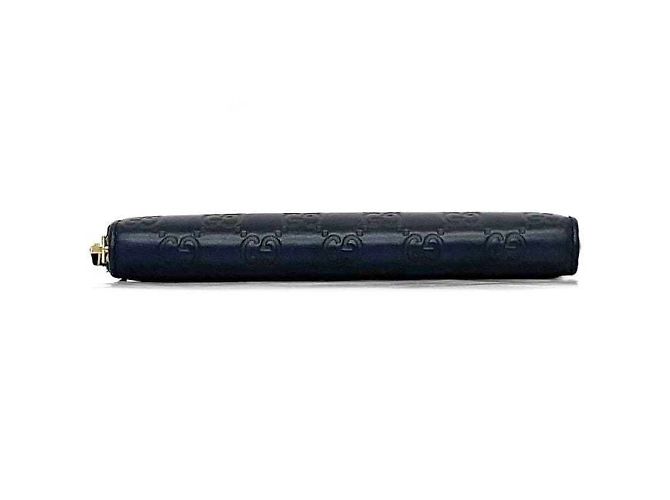 Gucci Navy Leder Langbörse Marineblau - Ansicht 4