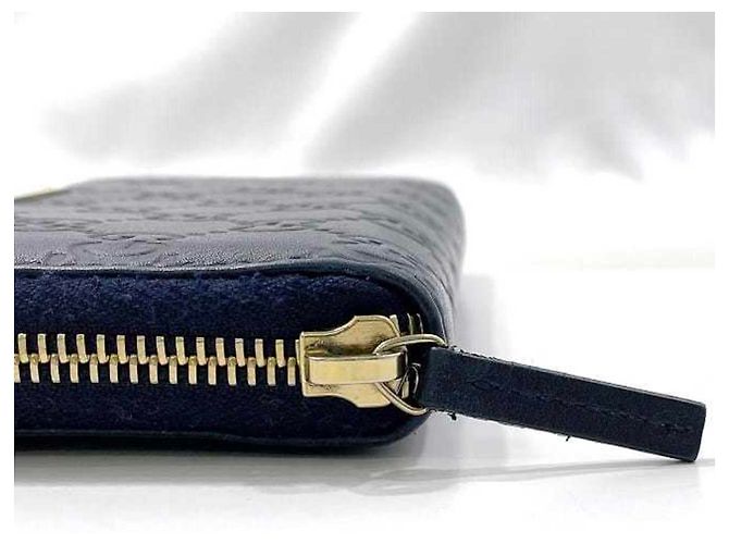 Gucci Navy Leder Langbörse Marineblau - Ansicht 7