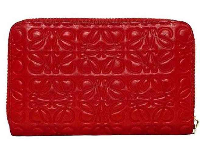 Monedero de cuero rojo Loewe Roja - vista 4