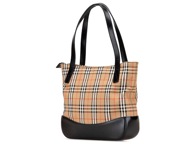 Burberry Beige Haymarket Check Canvas Tote - Ansicht 2