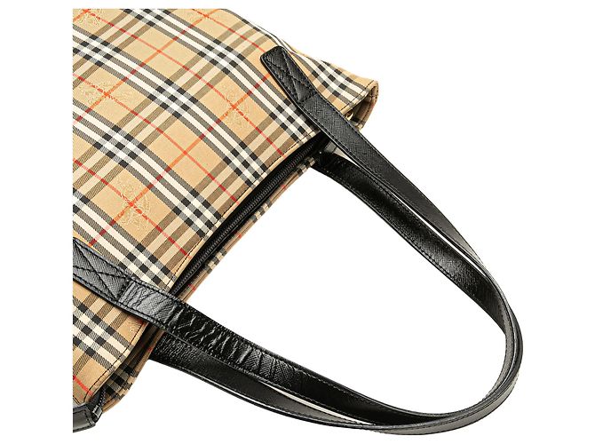 Burberry Beige Haymarket Check Canvas Tote - Ansicht 9