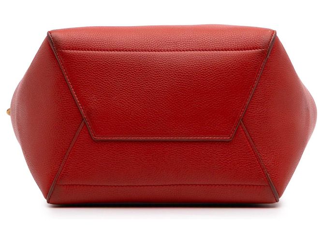 Céline Borsa a secchiello media in pelle rossa Celine con tracolla Rosso - vista 3