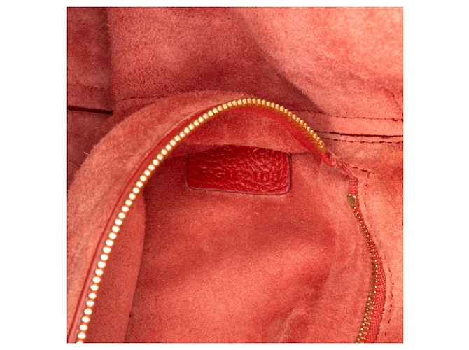 Céline Borsa a secchiello media in pelle rossa Celine con tracolla Rosso - vista 6