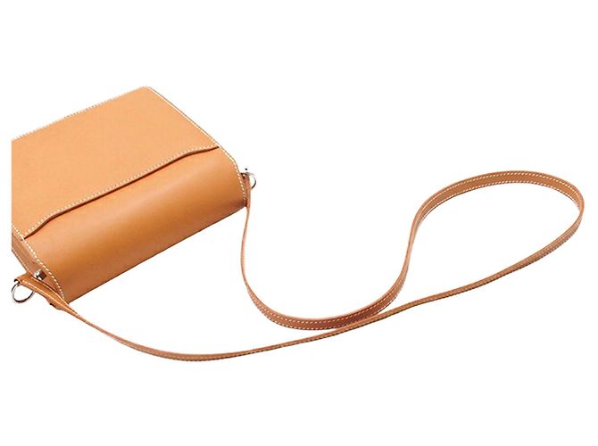 Borsa Roulis Mini Veau Marrone Hermès Caramello - vista 15