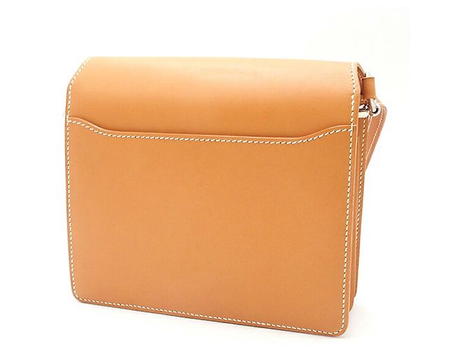 Borsa Roulis Mini Veau Marrone Hermès Caramello - vista 3