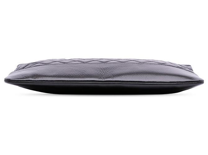 Chanel Nero Grande Clutch Gabrielle O in Pelle Invecchiata - vista 3