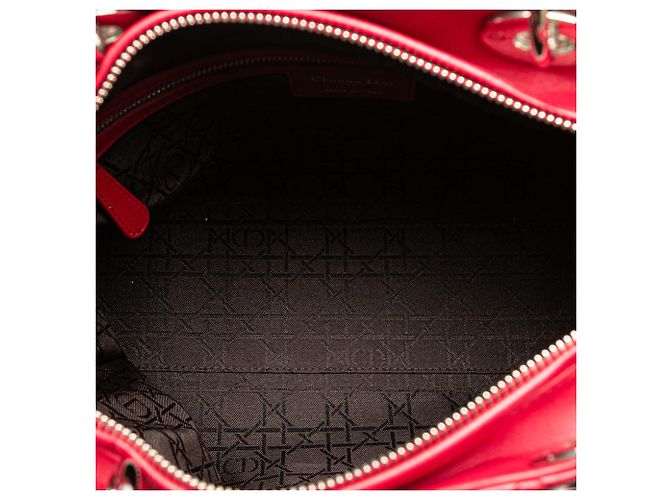 Dior Rot Große Lammleder Cannage Lady Dior - Ansicht 4