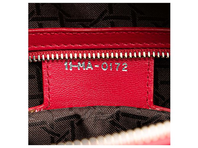 Dior Rot Große Lammleder Cannage Lady Dior - Ansicht 6