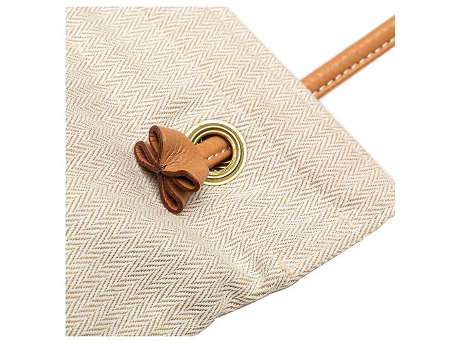 Borsa in tela Aline Grooming GM Hermès marrone Beige - vista 10
