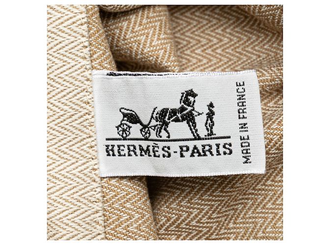 Borsa in tela Aline Grooming GM Hermès marrone Beige - vista 6