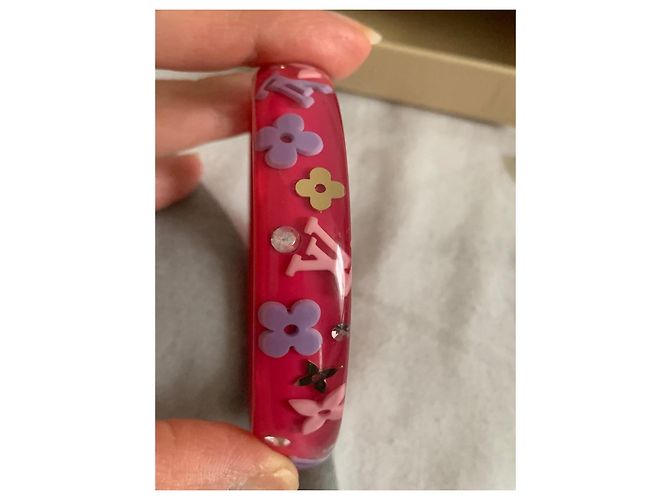 Bracciale Louis Vuitton Inclusion Rosa in Plastica Taglia M - vista 8