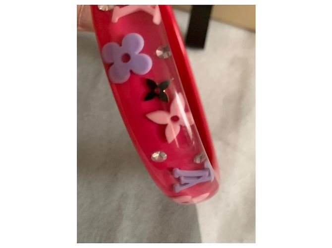 Bracciale Louis Vuitton Inclusion Rosa in Plastica Taglia M - vista 9