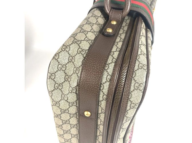 Borsa da viaggio Gucci GG Supreme Angry Cat Snake Patch Multicolore Beige - vista 12