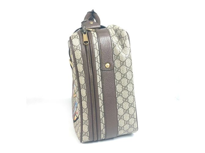 Borsa da viaggio Gucci GG Supreme Angry Cat Snake Patch Multicolore Beige - vista 3