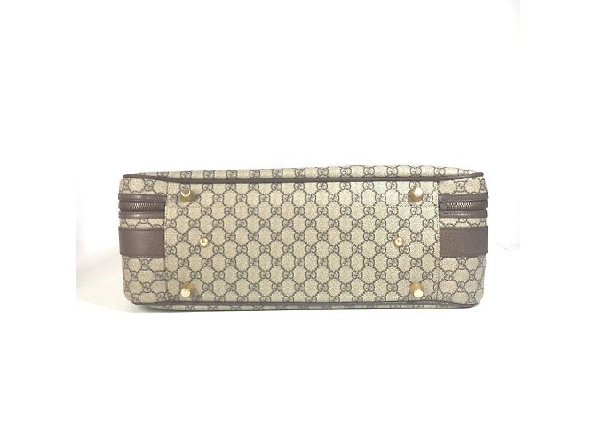 Borsa da viaggio Gucci GG Supreme Angry Cat Snake Patch Multicolore Beige - vista 5