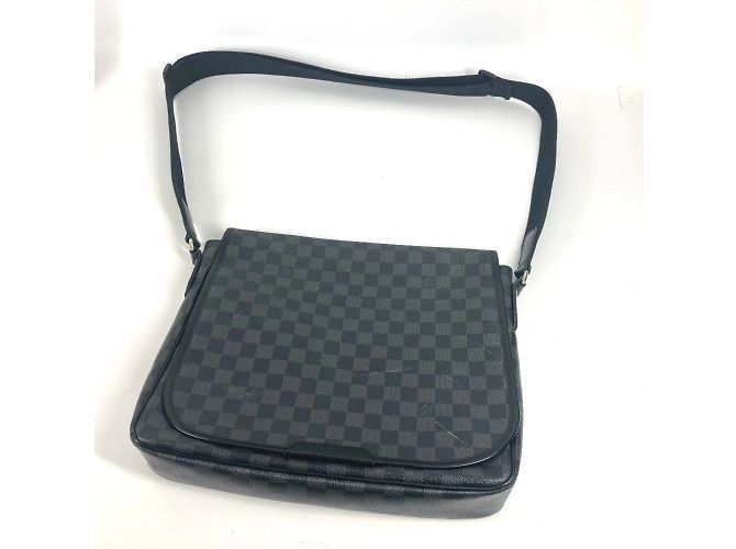 Borsa Daniel MM Damier Graphite Louis Vuitton Nero - vista 10
