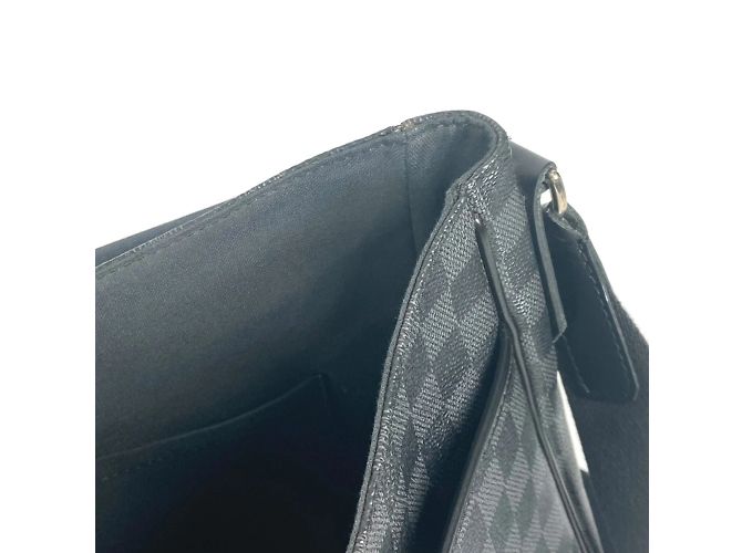 Borsa Daniel MM Damier Graphite Louis Vuitton Nero - vista 13