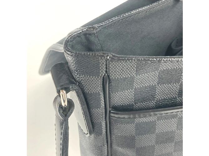 Borsa Daniel MM Damier Graphite Louis Vuitton Nero - vista 14