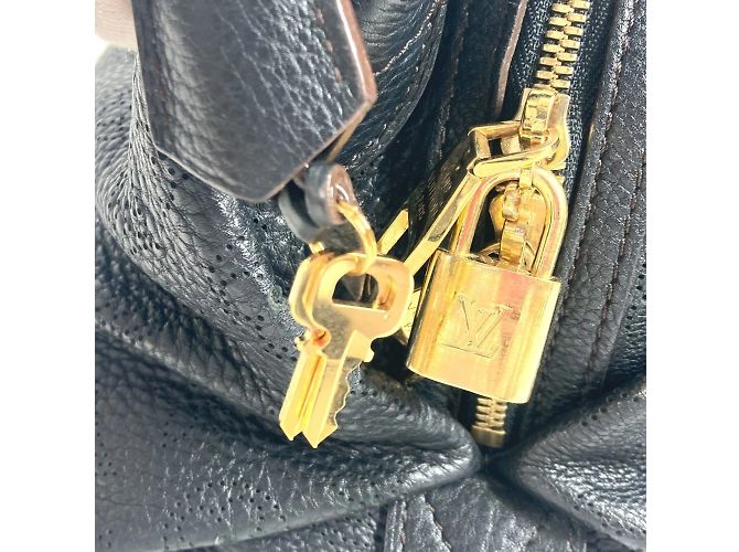 Borsa a Spalla Louis Vuitton Mahina Galatea PM Nero - vista 9
