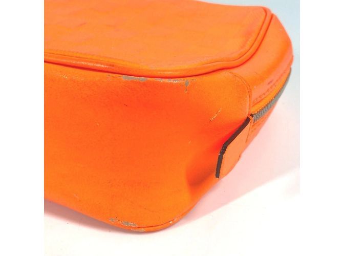 Borsa Clutch Louis Vuitton Damier Infini Arancione - vista 10