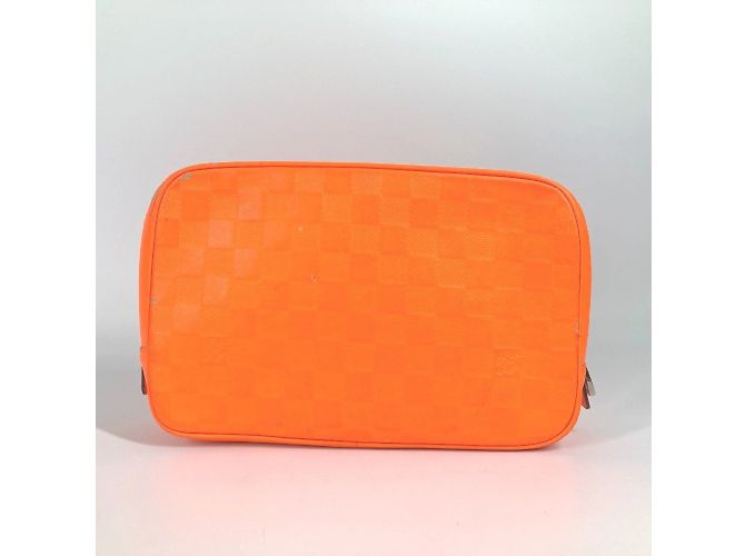 Borsa Clutch Louis Vuitton Damier Infini Arancione - vista 2