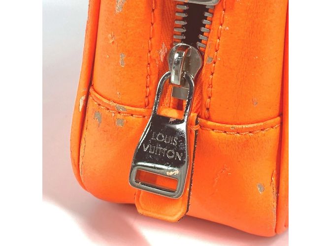 Borsa Clutch Louis Vuitton Damier Infini Arancione - vista 8